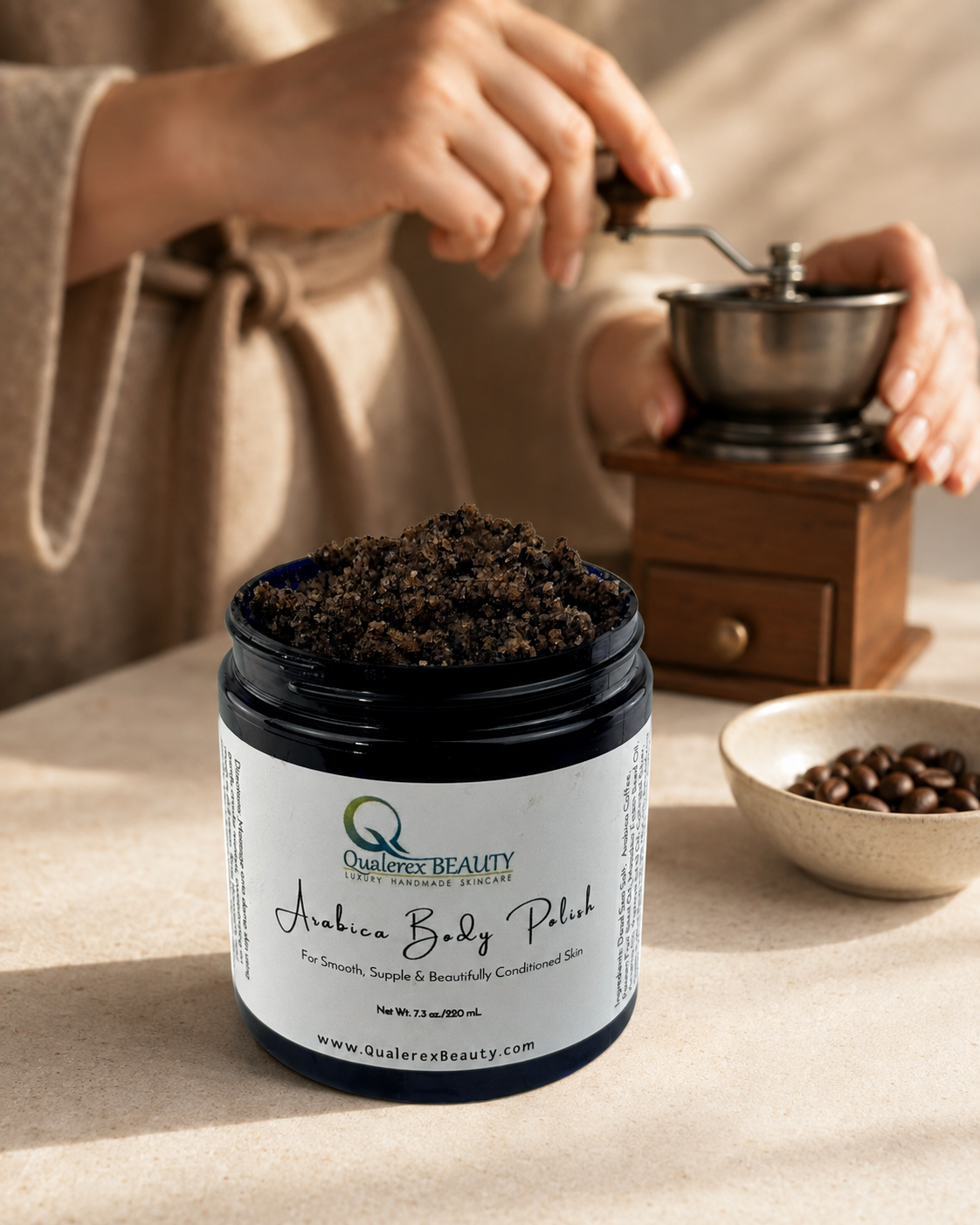 Arabica Nourishing Body Polish • Fresh-Ground Coffee + Dead Sea Salt