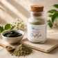 Jar of Quierex Beauty Clay Mask with ingredients on a neutral background