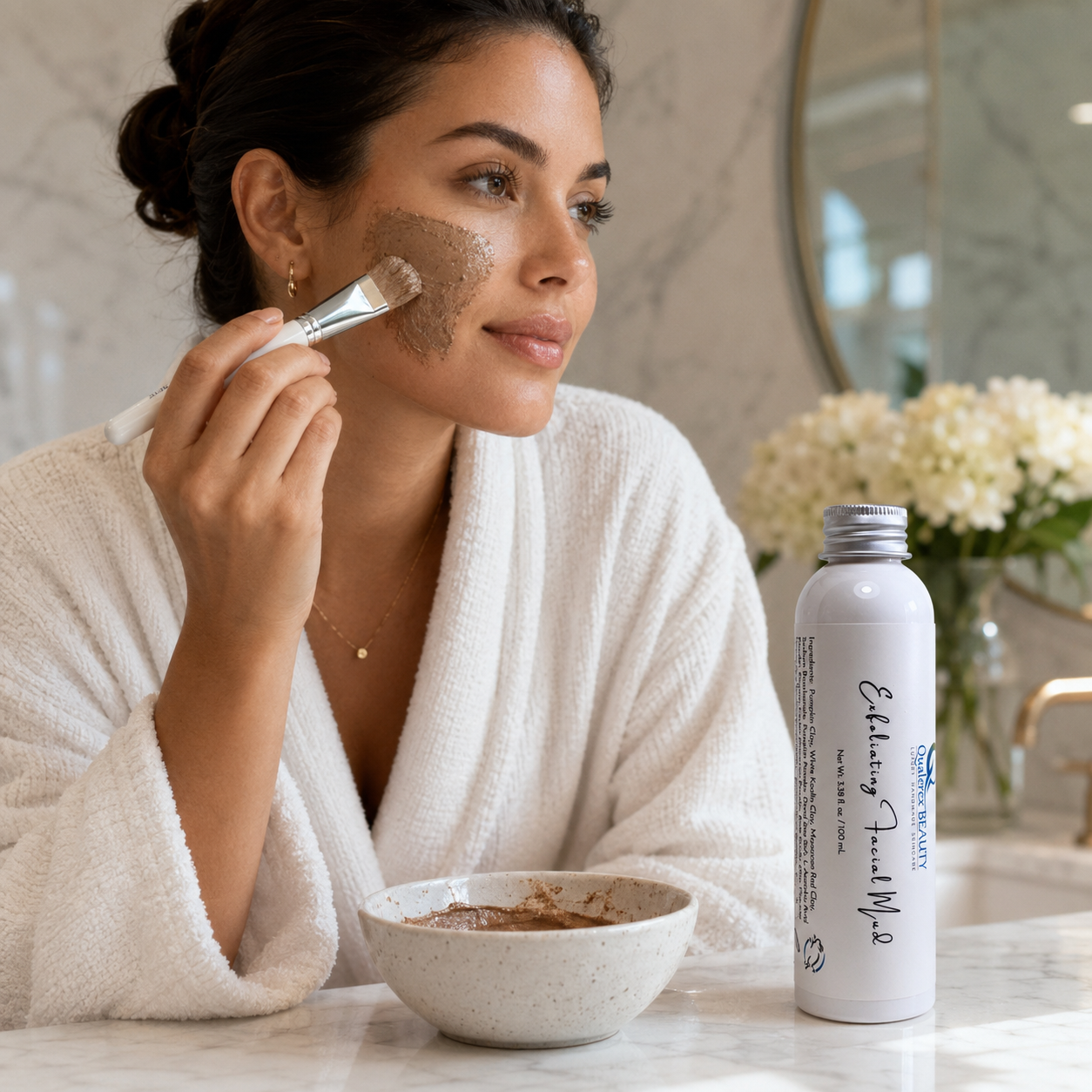 Exfoliating Facial Mud • Water-Activated Powder Exfoliant