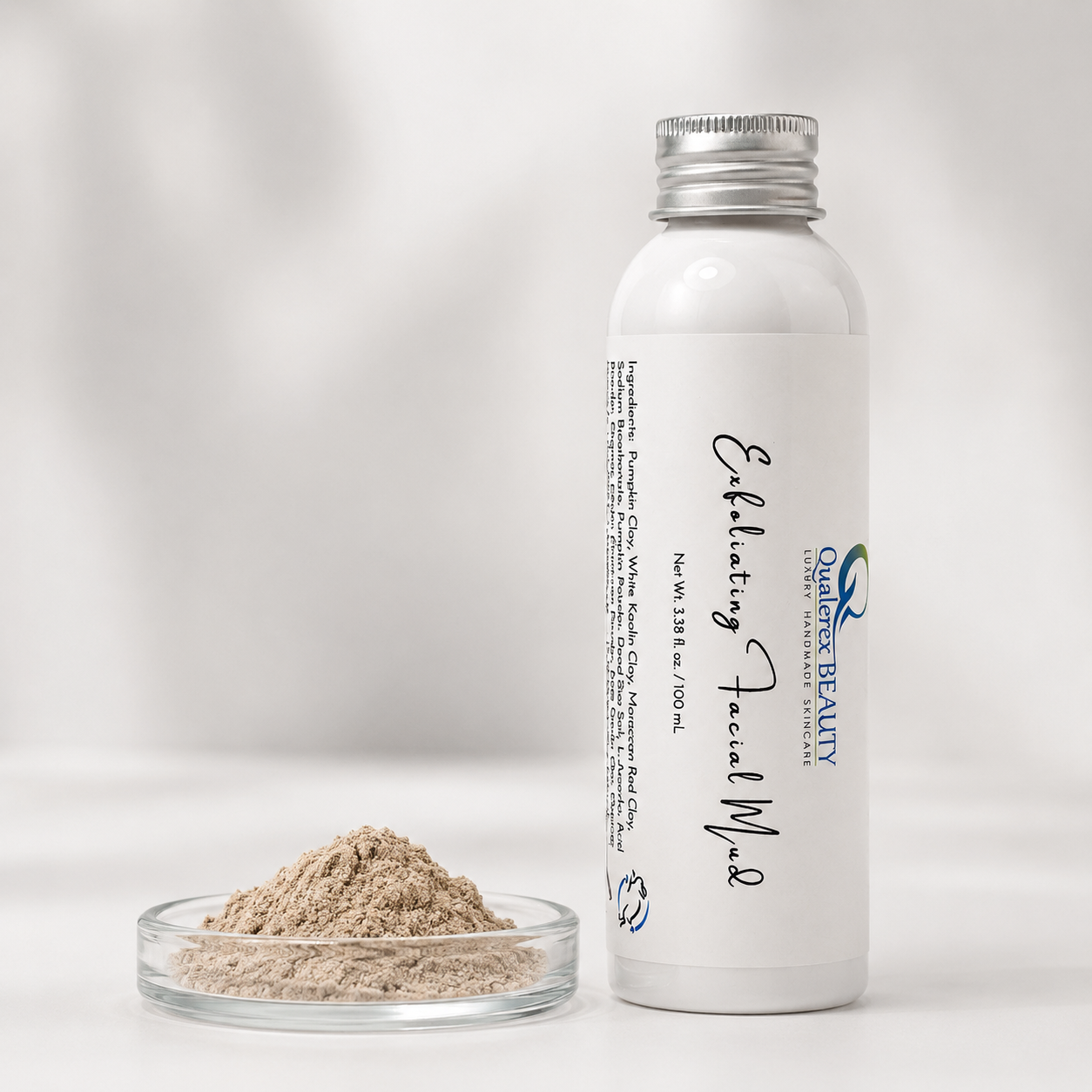 Exfoliating Facial Mud • Water-Activated Powder Exfoliant