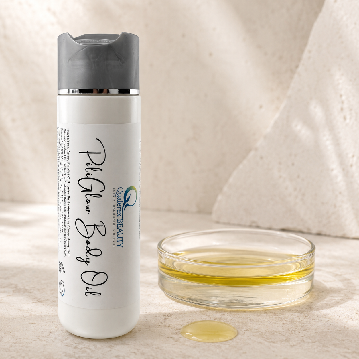 PiliGlow Radiant Body Oil – Luxurious Bi-Phase Elixir for Mature, Dry, and Sagging Skin