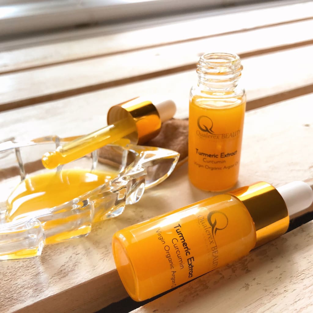 Turmeric Extract Organic Virgin Argan Oil • Improve Age Spot, Stretch Mark, Psoriasis & Rosacea - Qualerex Beauty