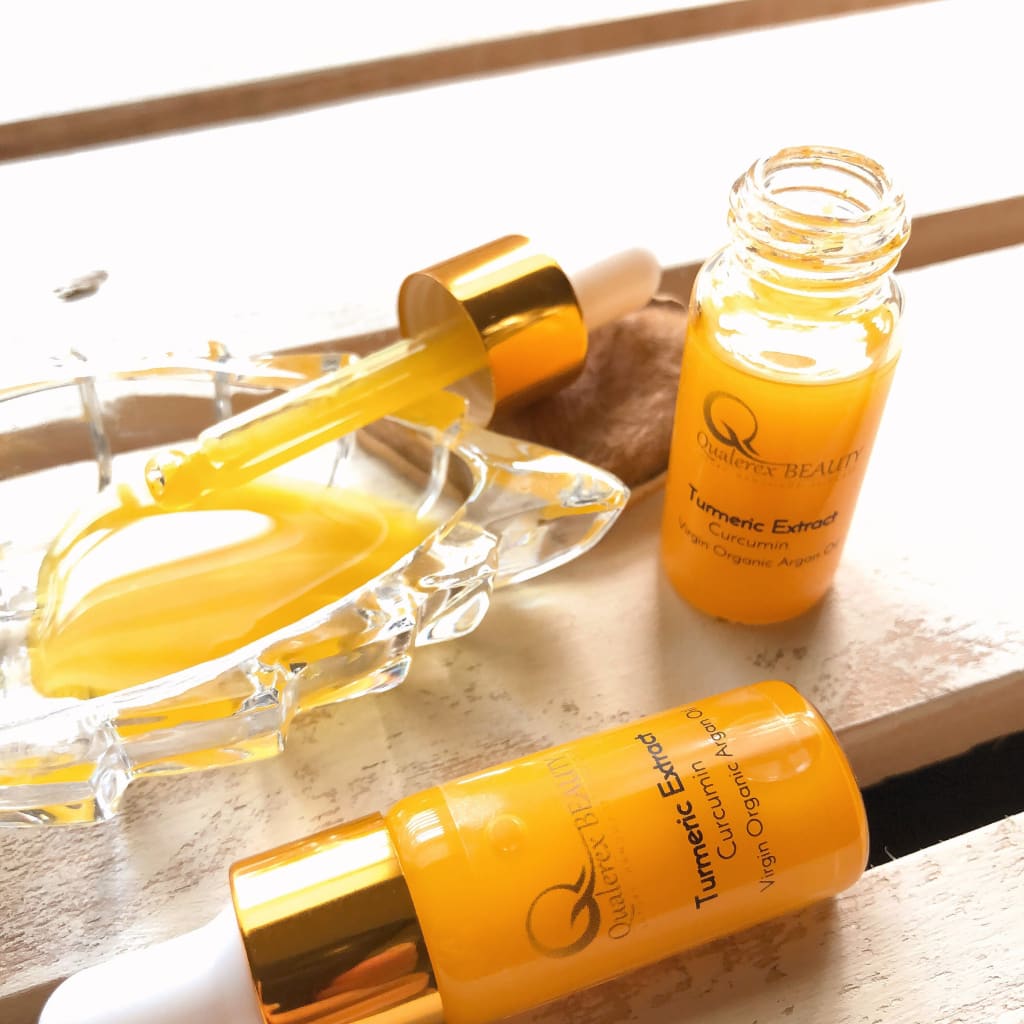 Turmeric Extract Organic Virgin Argan Oil • Improve Age Spot, Stretch Mark, Psoriasis & Rosacea - Qualerex Beauty